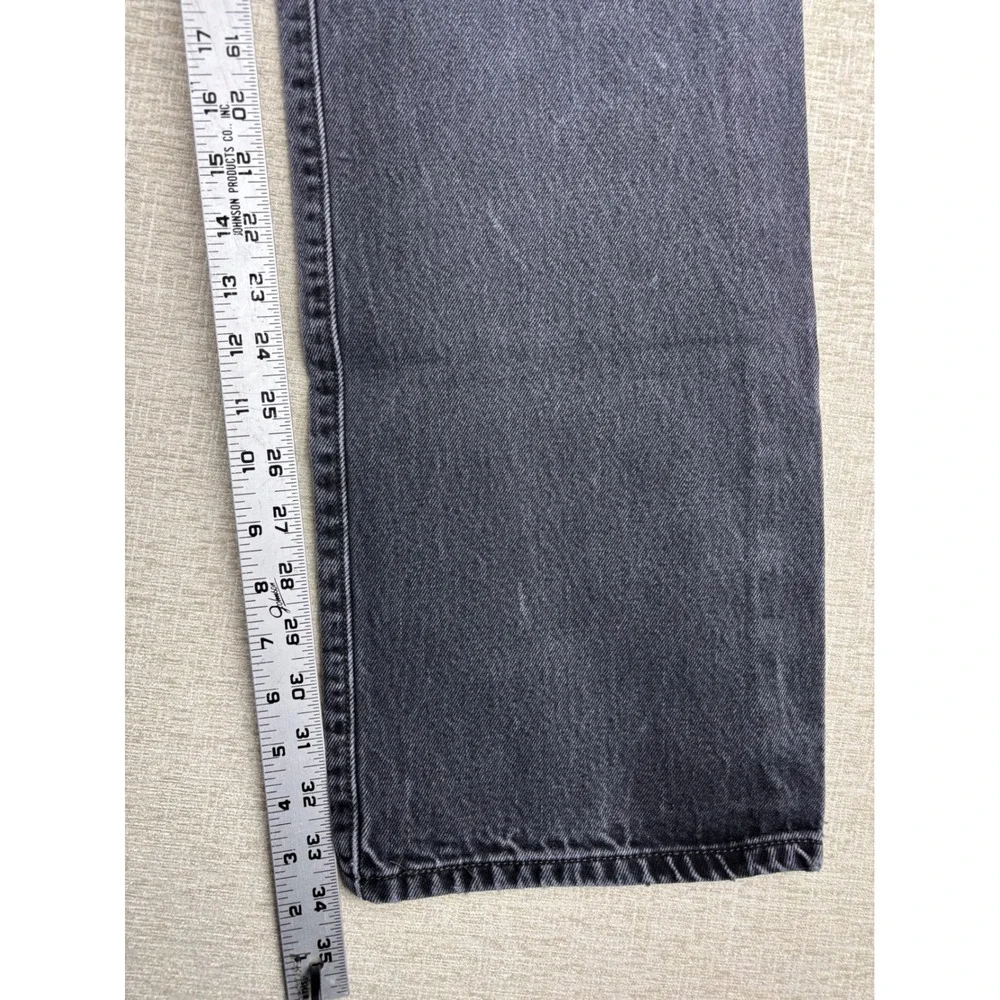 Vintage Levis 501 Mens 36x34 Jeans Fuzzy Black Faded Denim Grungy Stone Wash